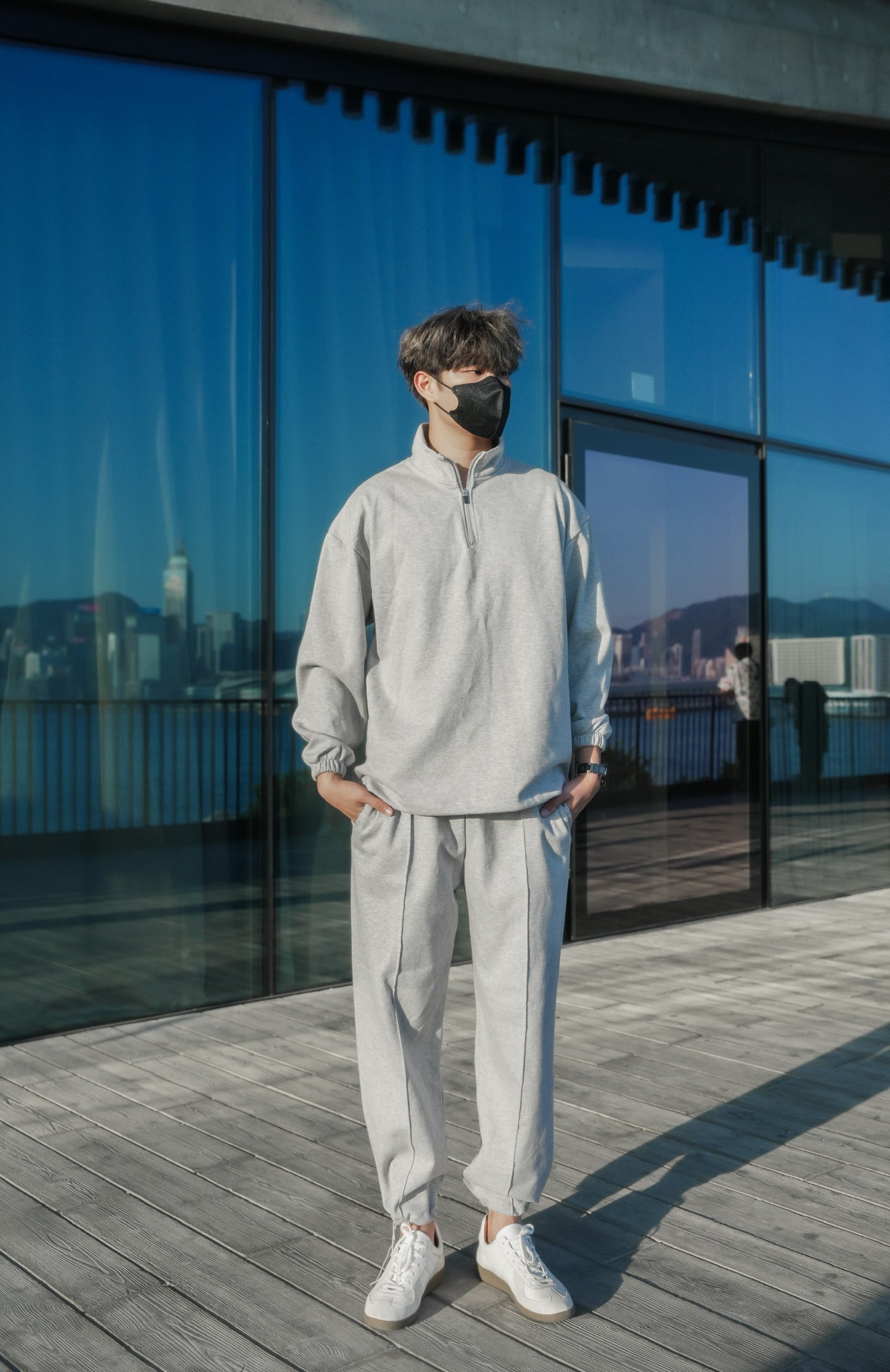 Raw grey pants-韓國男裝褲