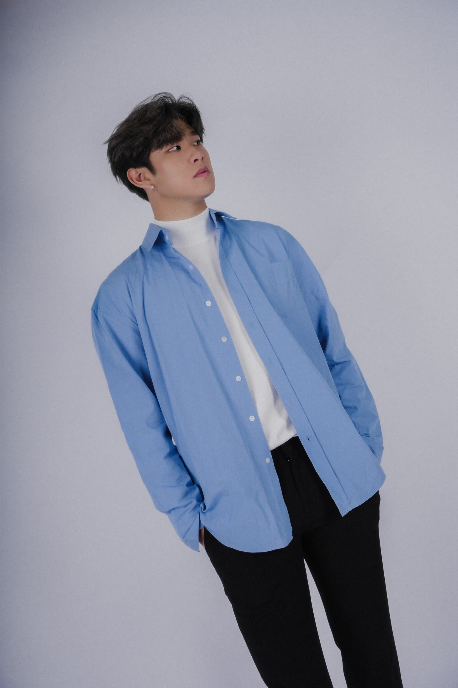 淺藍襯衫Blue Shirt-韓國男裝