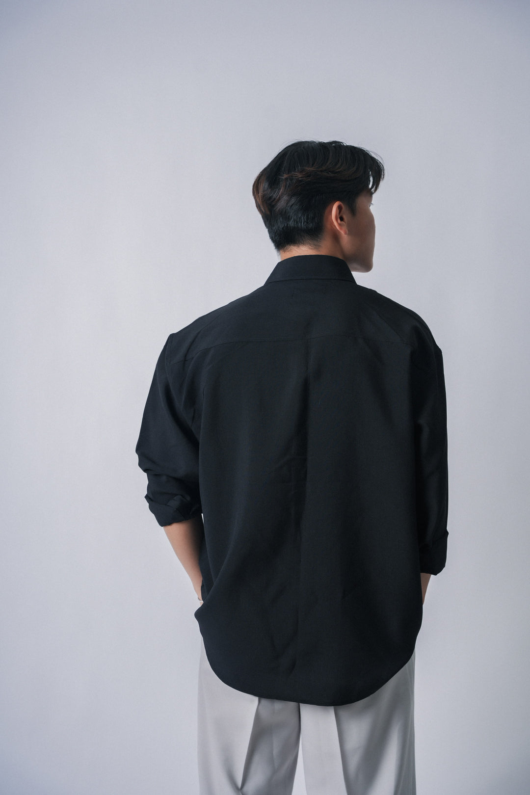 黑色襯衫Black shirt - 韓國男裝