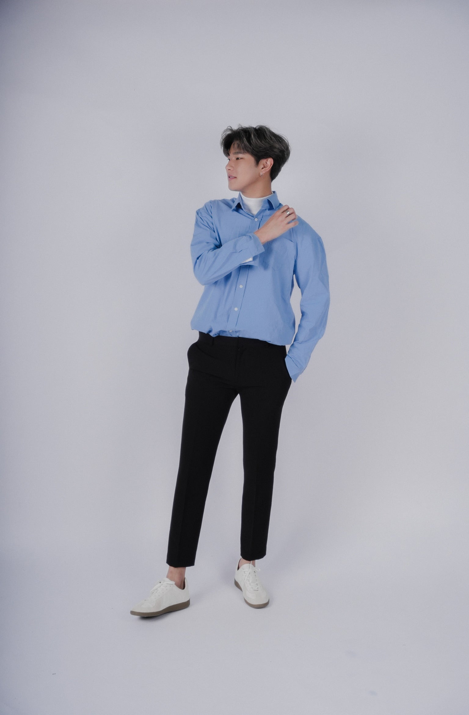 淺藍襯衫Blue Shirt-韓國男裝