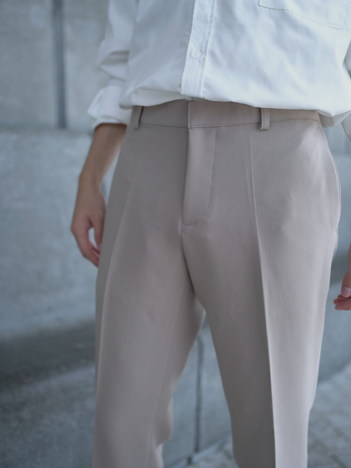 米色日常長褲Daily Beige Bottom-韓國男裝