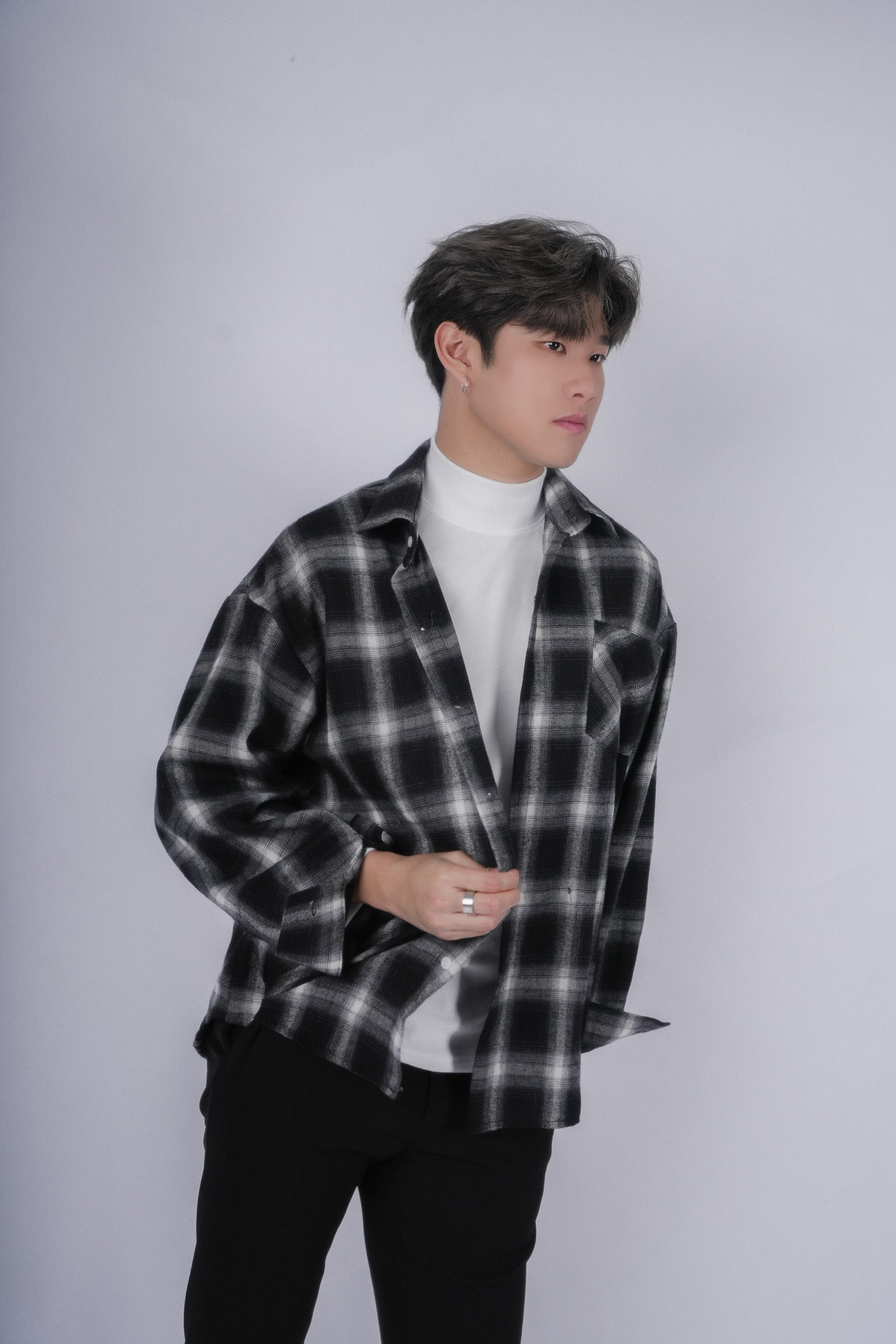 格仔襯衫Checked Shirt-韓國男裝