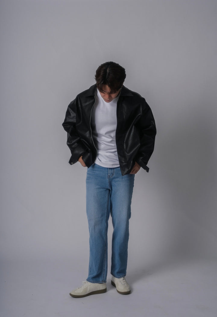 黑色皮褸Leather Jacket - 179cmhk