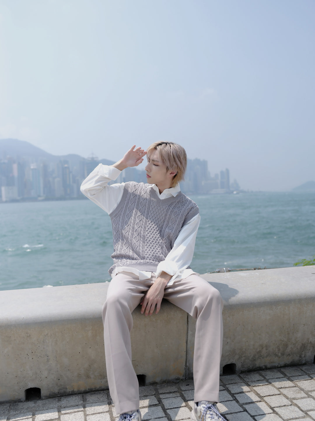 米色日常長褲Daily Beige Bottom-韓國男裝