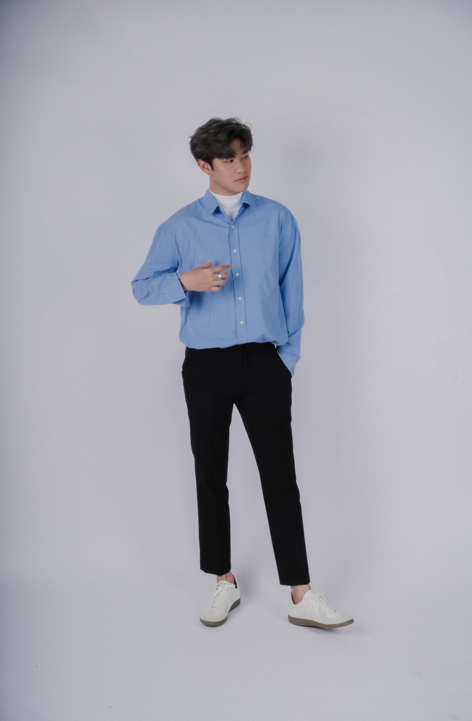 淺藍襯衫Blue Shirt-韓國男裝