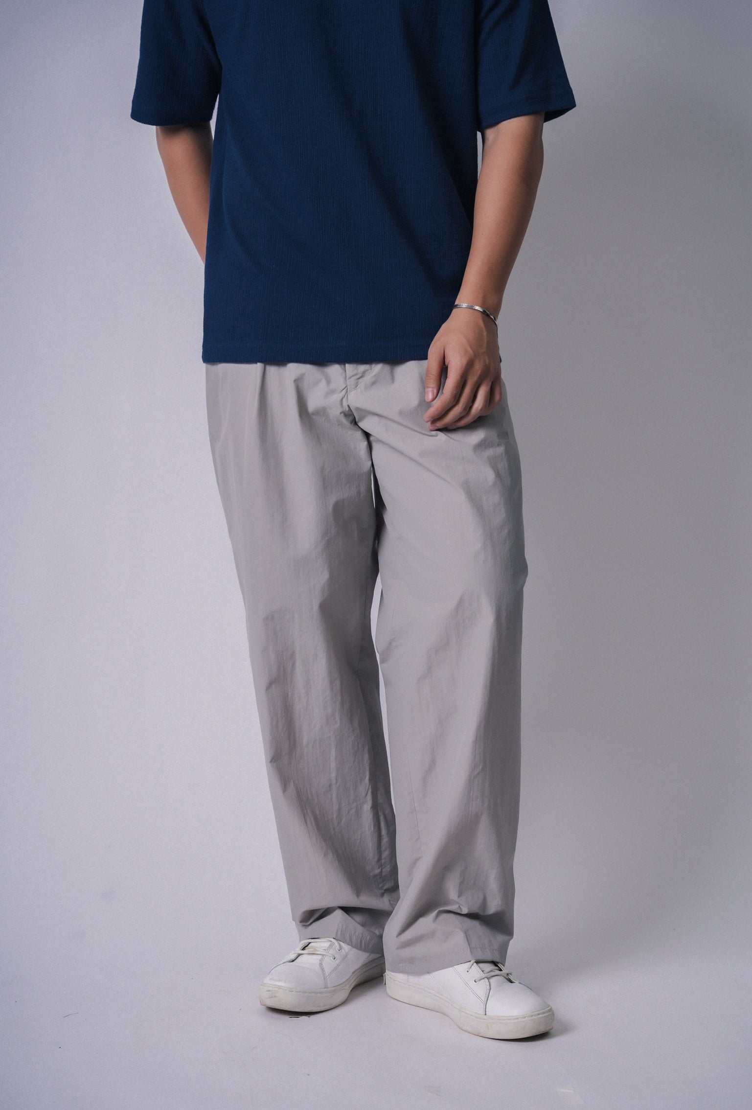 休閑皺質上衣Casual Top- 韓國男裝