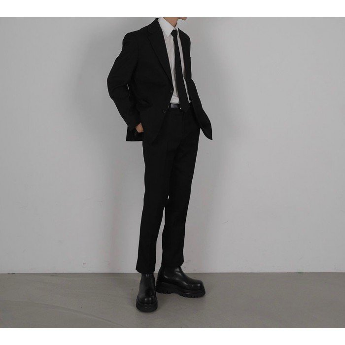 韓國男裝-Black Suit set