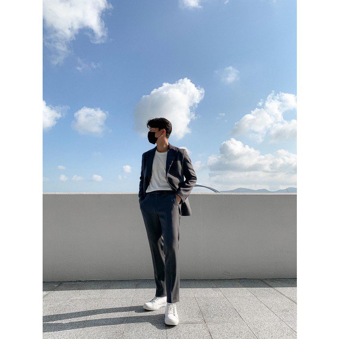 韓國男裝- Dark Ash Grey Suit - Bottom