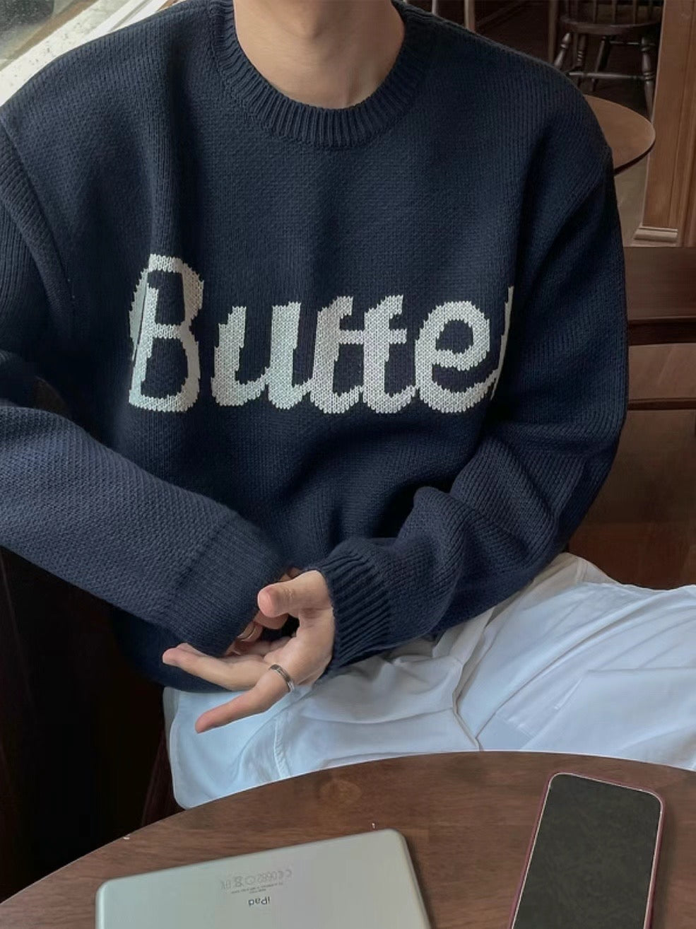 Butter圓領針織上衣