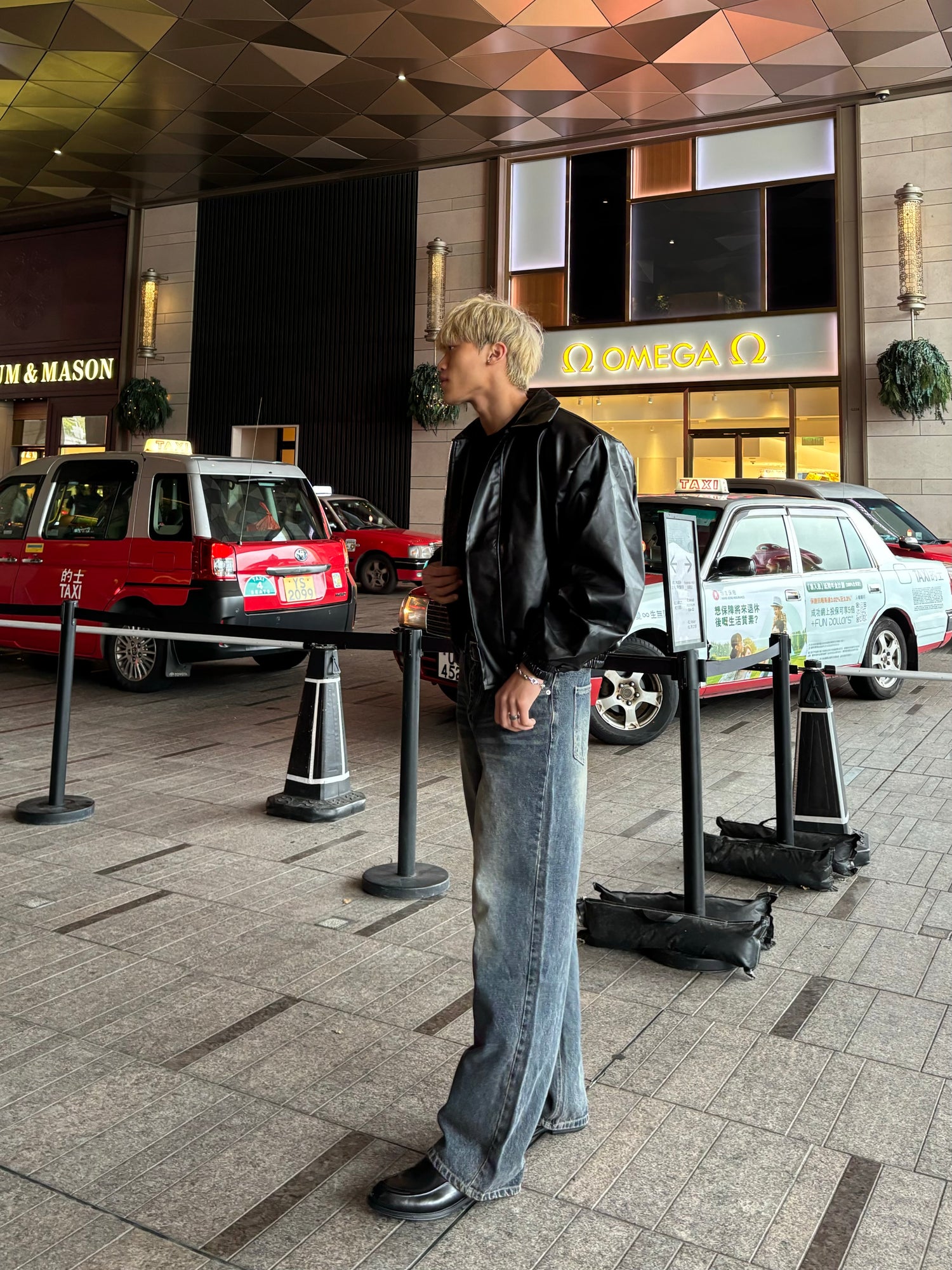 深藍落地牛仔褲 韓國男裝