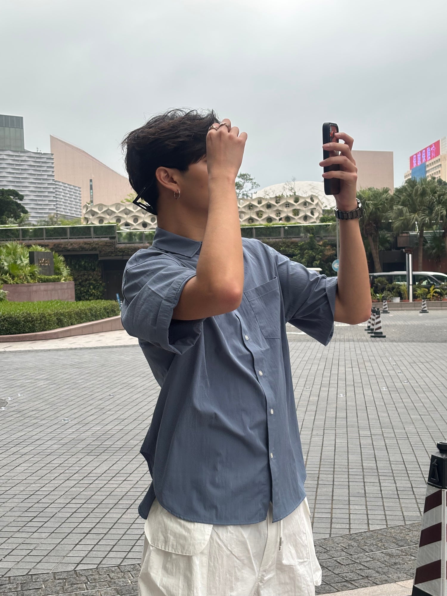 韓系短袖襯衫