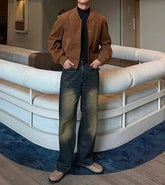 深藍色牛仔褲 韓國男裝褲