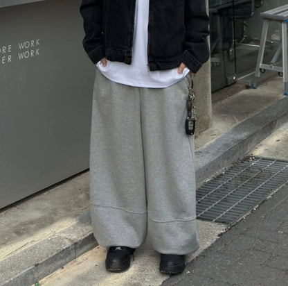 闊身落地棉長褲