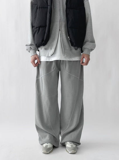 落地不規則紋棉褲