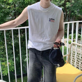 夏日韓款背心 韓國男裝