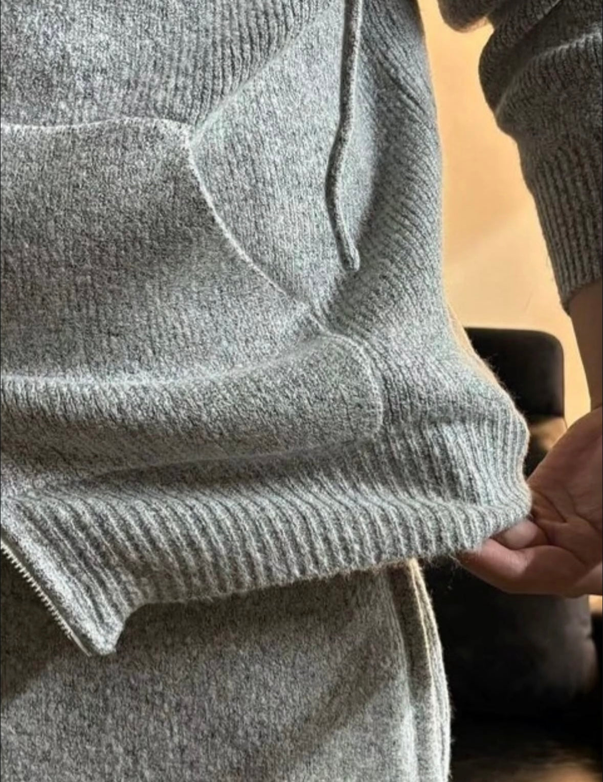 灰色針織外套 韓國男裝