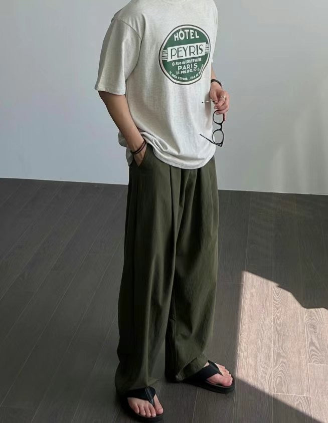 落地彈性長褲