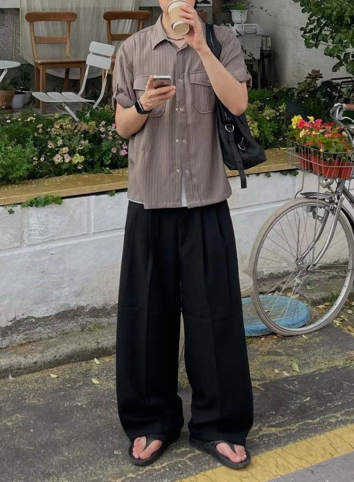 基本款純色落地褲 newbeige 韓國男裝