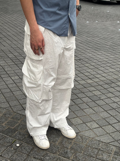 闊腳口袋落地褲