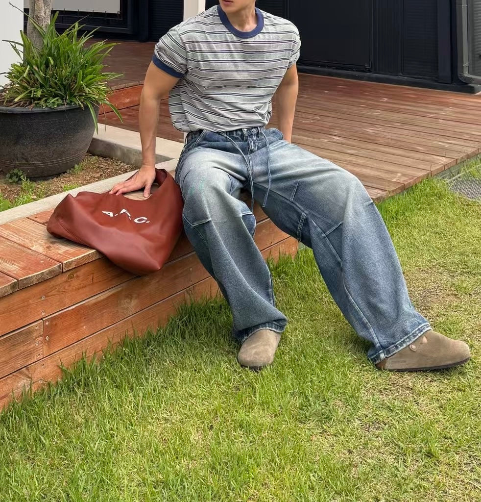 [可調校長度!]漸變牛仔褲