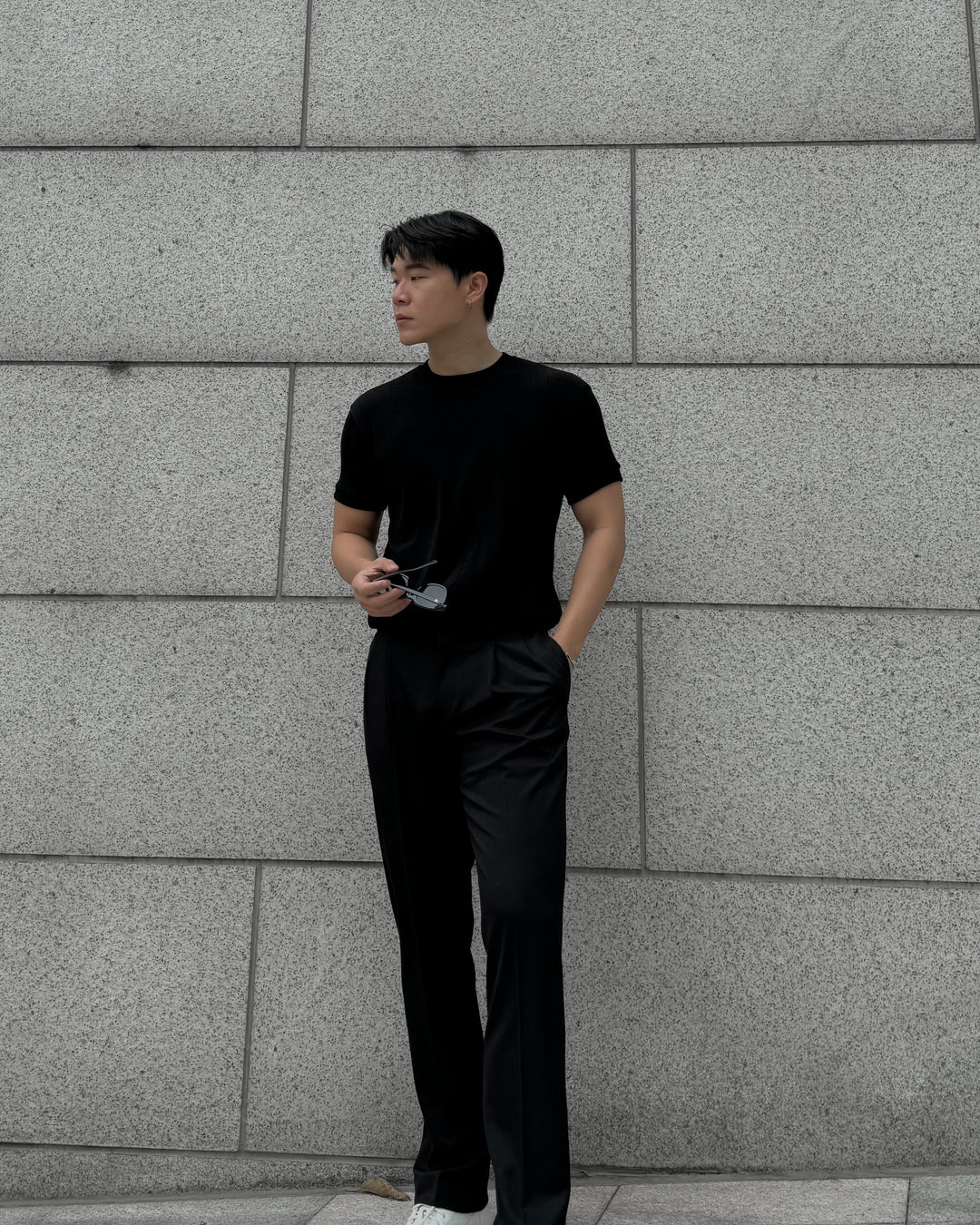 柔軟韓系短袖上衣 - 韓國男裝