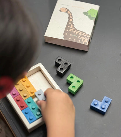 [創意育兒]韓國製無毒大豆蠟筆盒(Lego/俄羅斯方塊/農場水果/花生形狀)