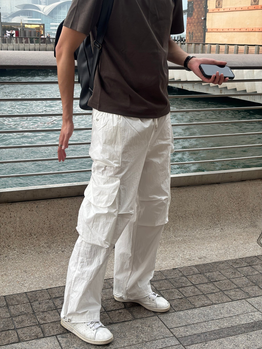 闊腳口袋落地褲