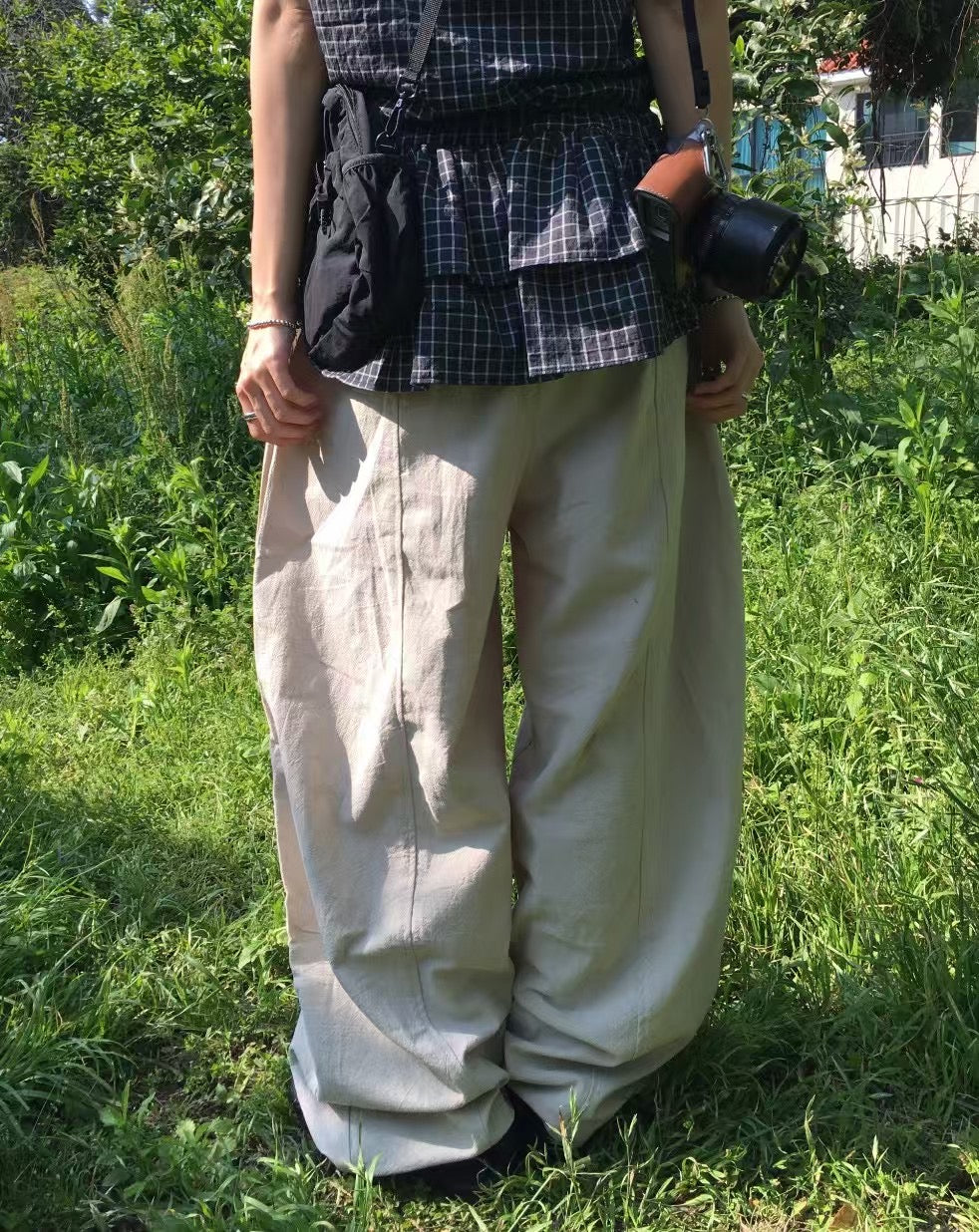 男女裝系列 寬鬆落地長褲