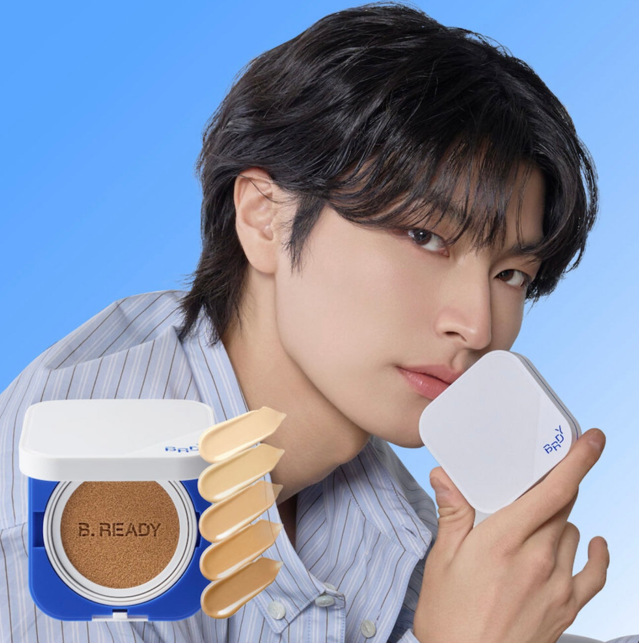 [遮瑕神器]韓國B.Ready男士氣墊粉餅 均勻膚色(1-5號色)