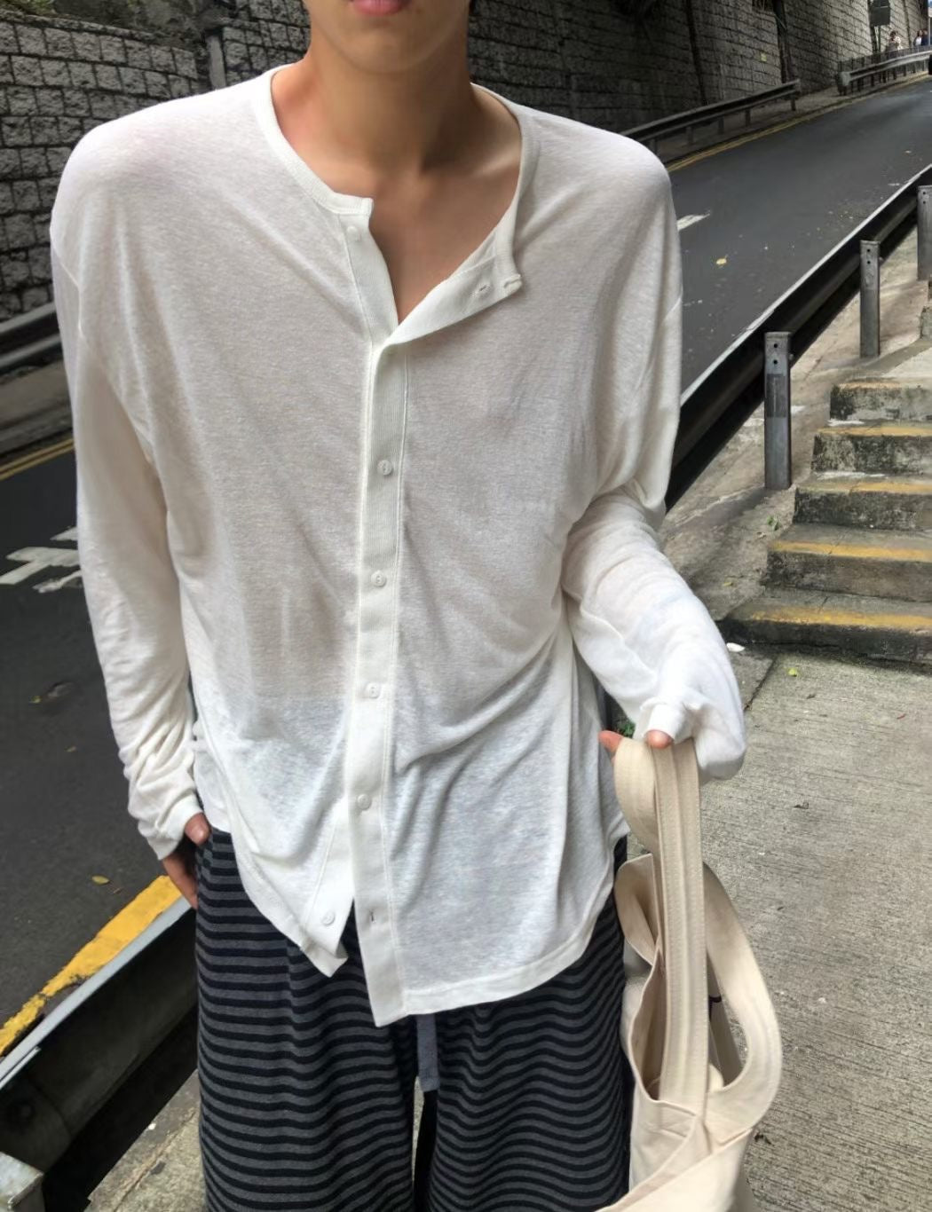 柔軟襯搭輕外套上衣 韓國男裝 newbeige