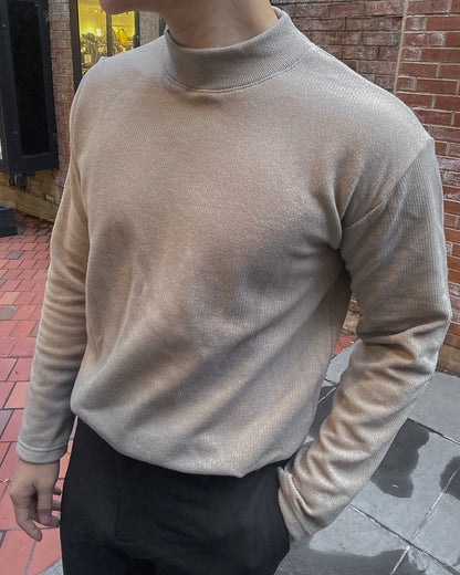 米色半領打底上衣