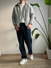 灰色針織拉鍊外套 香港男裝