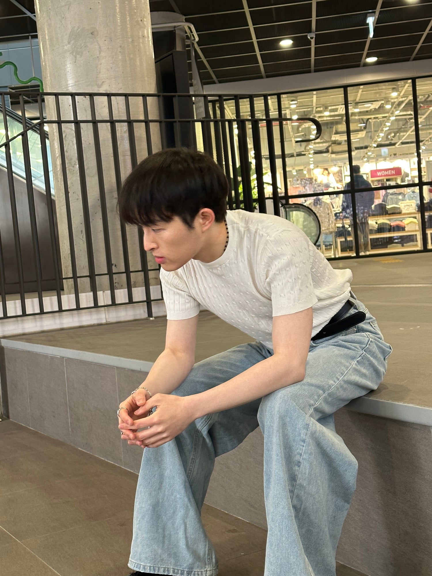 [小個子ok!]淺藍落地牛仔褲