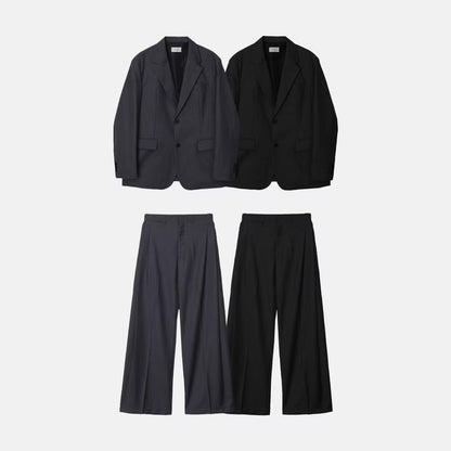 韓系西裝套裝(全套)-灰色