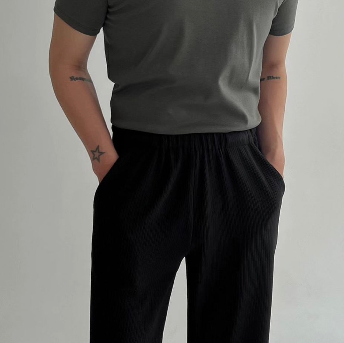 落地親膚長褲 - 韓國男裝