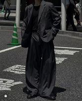 韓系西裝套裝(全套)-灰色