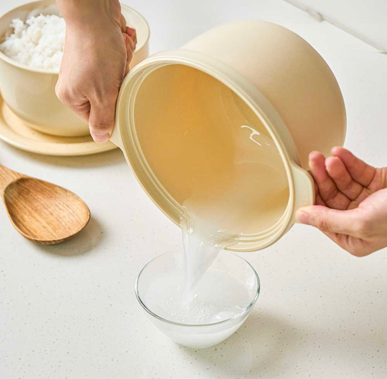 Calobowl 微波爐減醣煮飯盒 Newbeige