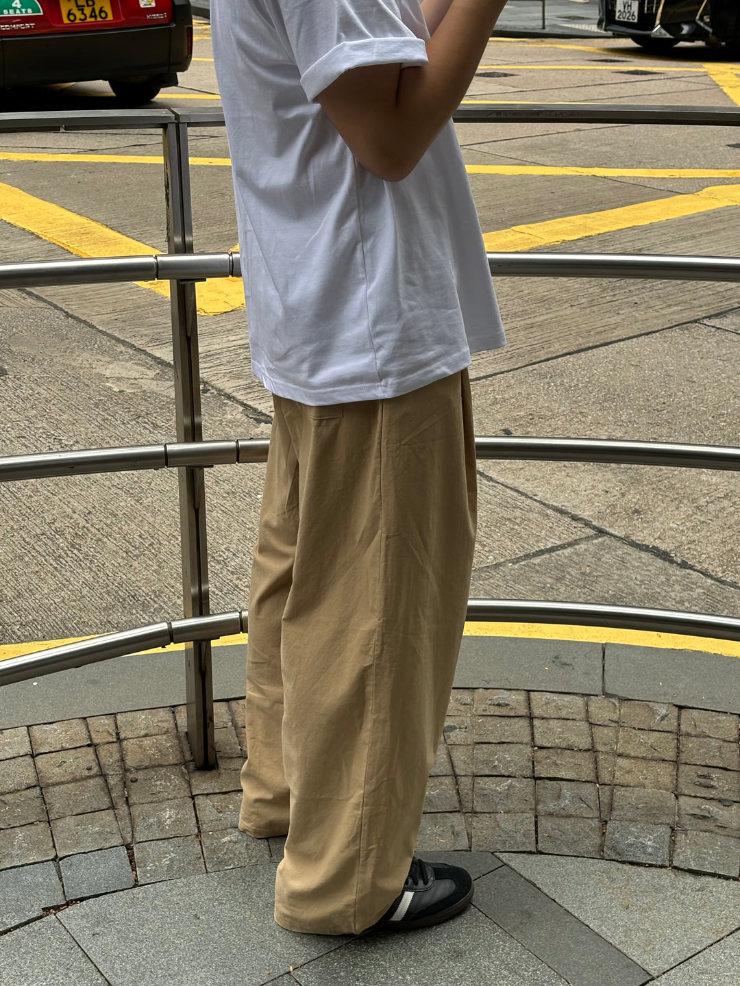 落地彈性長褲