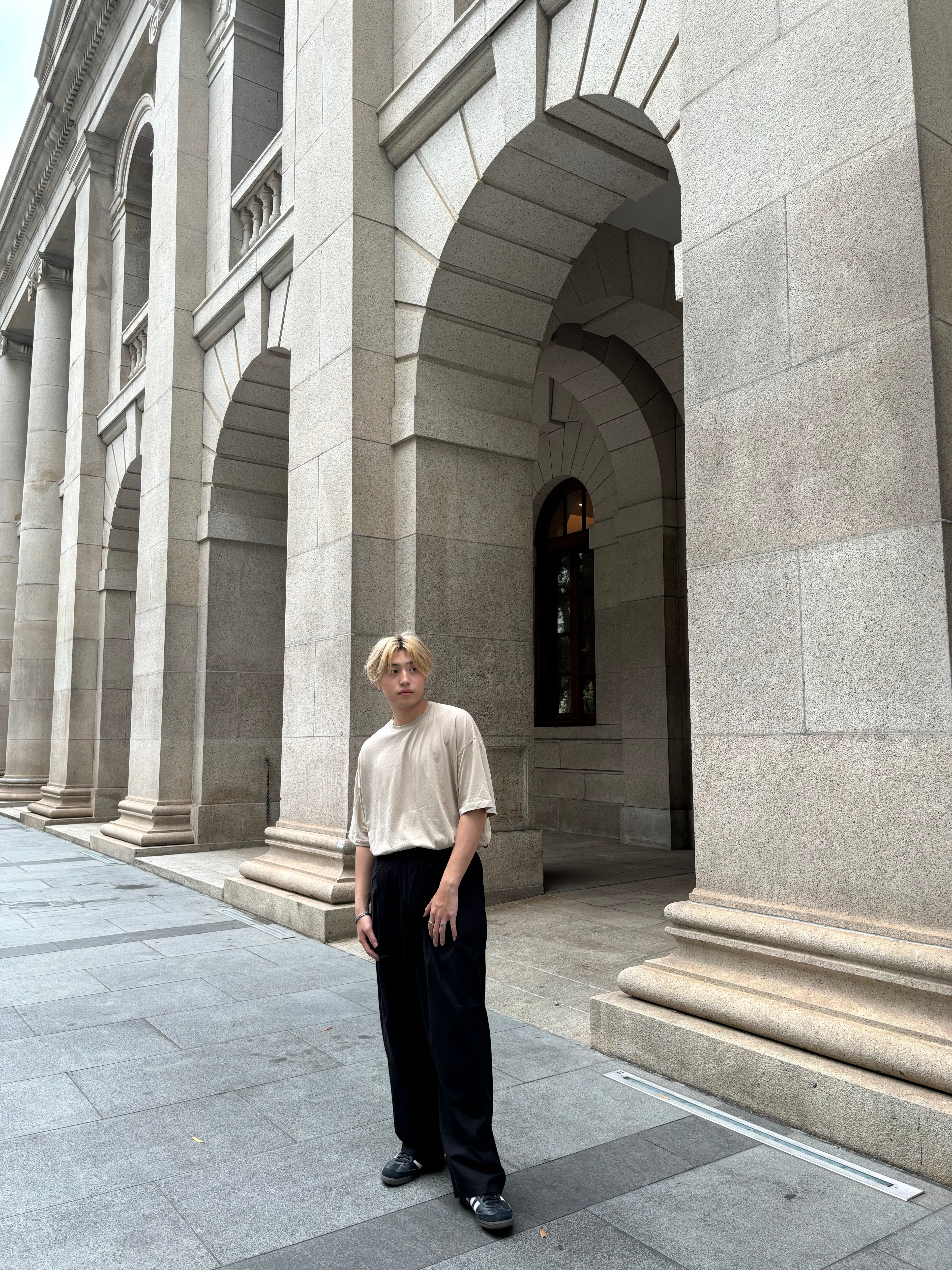 中袖寬鬆上衣 男裝衫