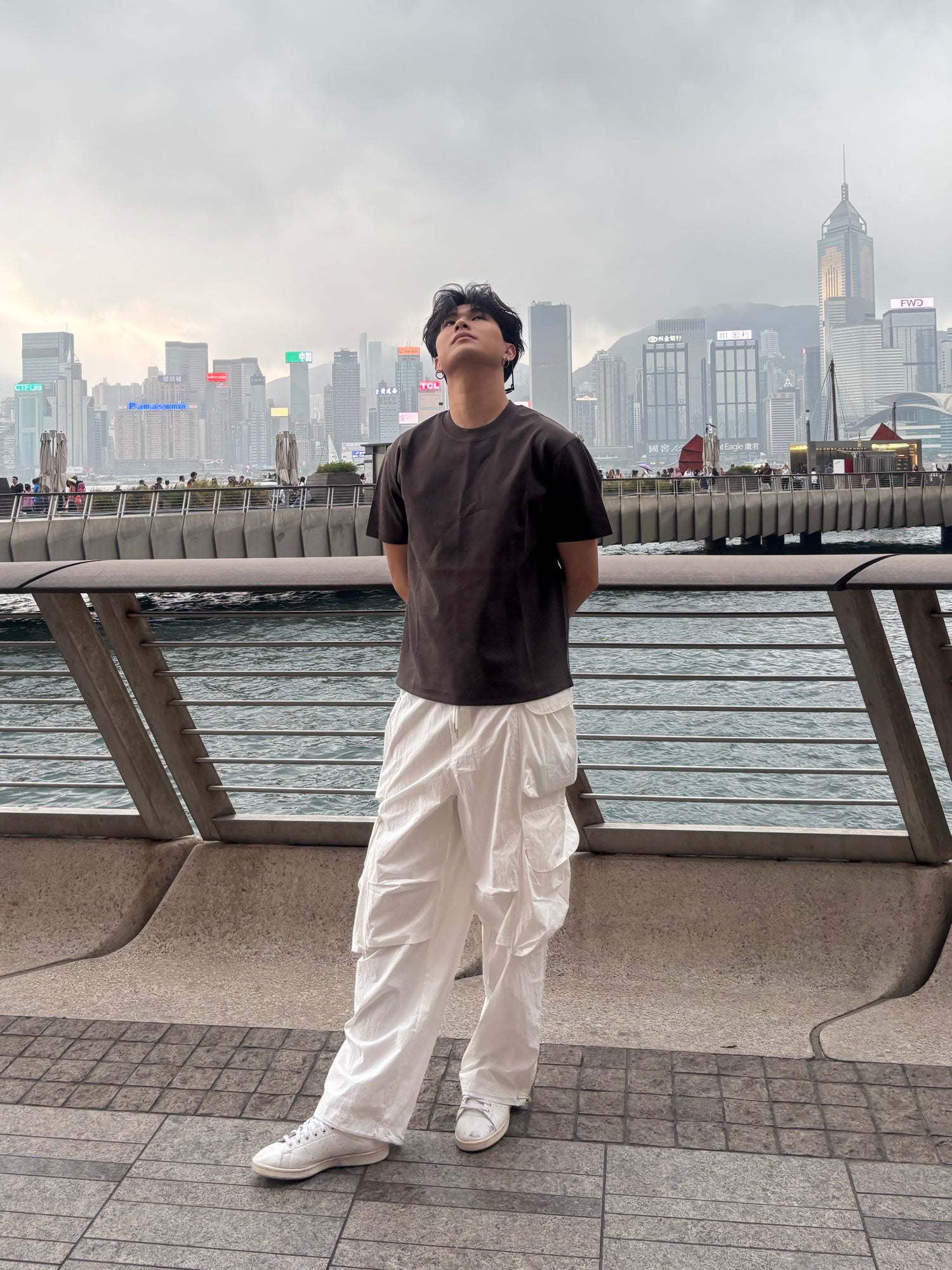 闊腳口袋落地褲