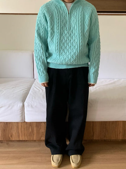 &lt;情侶裝系列&gt;麻花針織長袖上衣