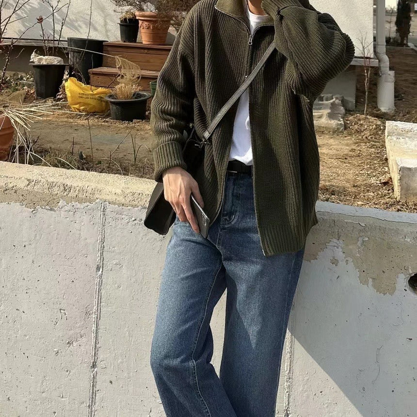 拉鍊翻領上衣