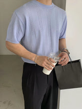 圓領韓系短袖上衣 - 韓國情侶裝