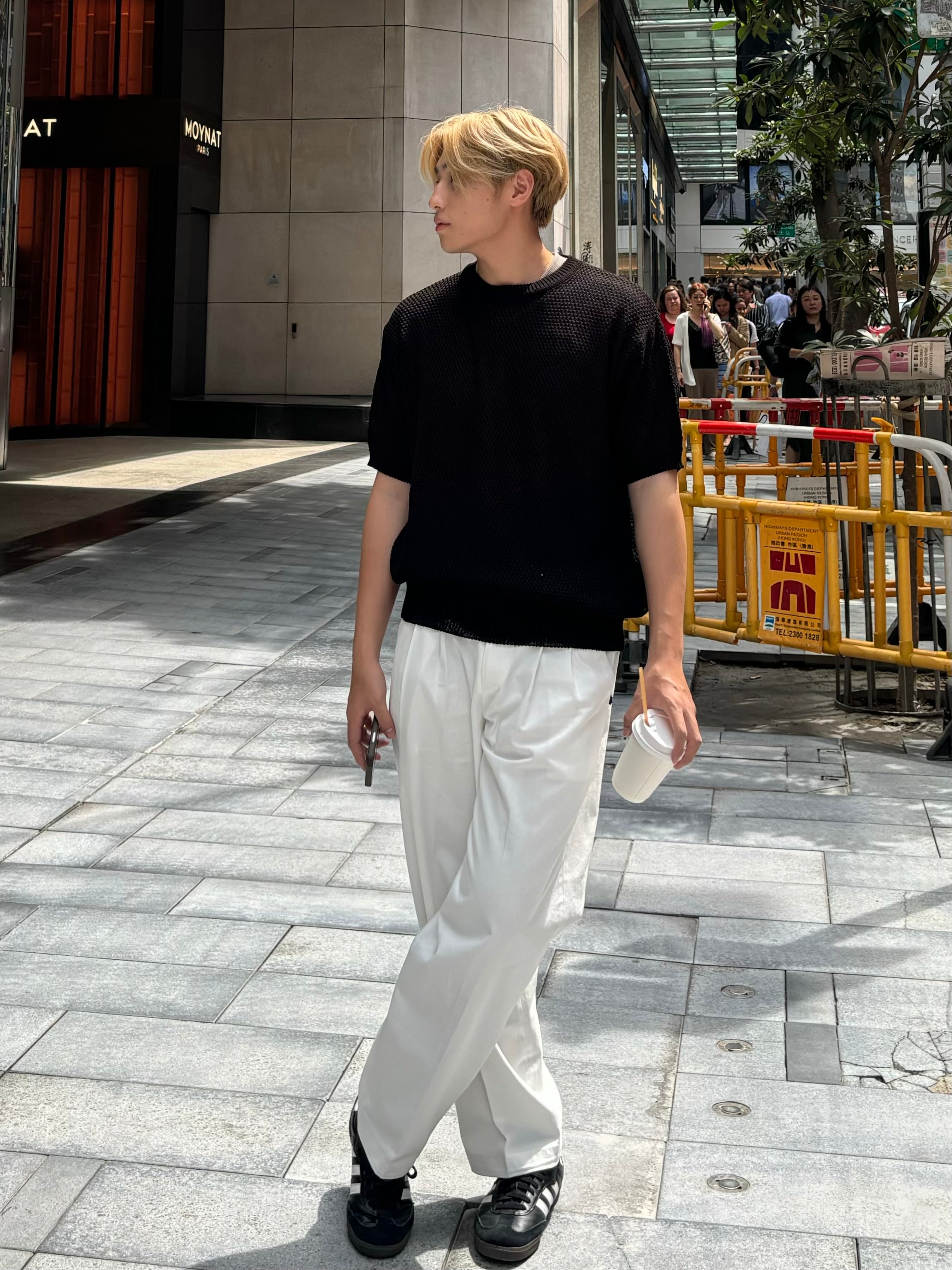 純白挺身落地褲