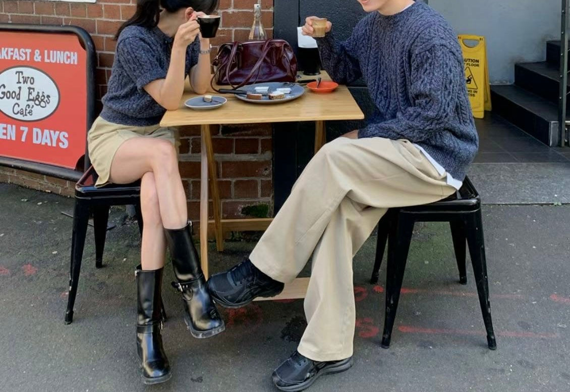 &lt;情侶裝系列&gt;針織簡約上衣