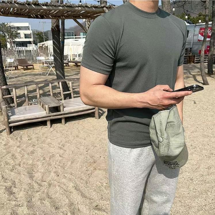 輕透短袖上衣 - 薄荷綠