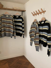 <情侶裝系列>粗間條針織上衣