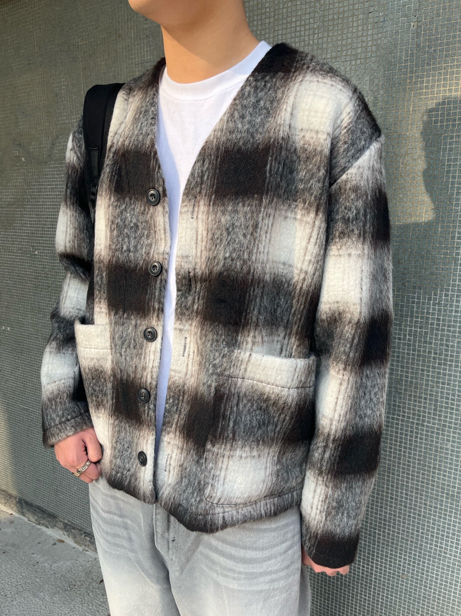 格仔絨外套