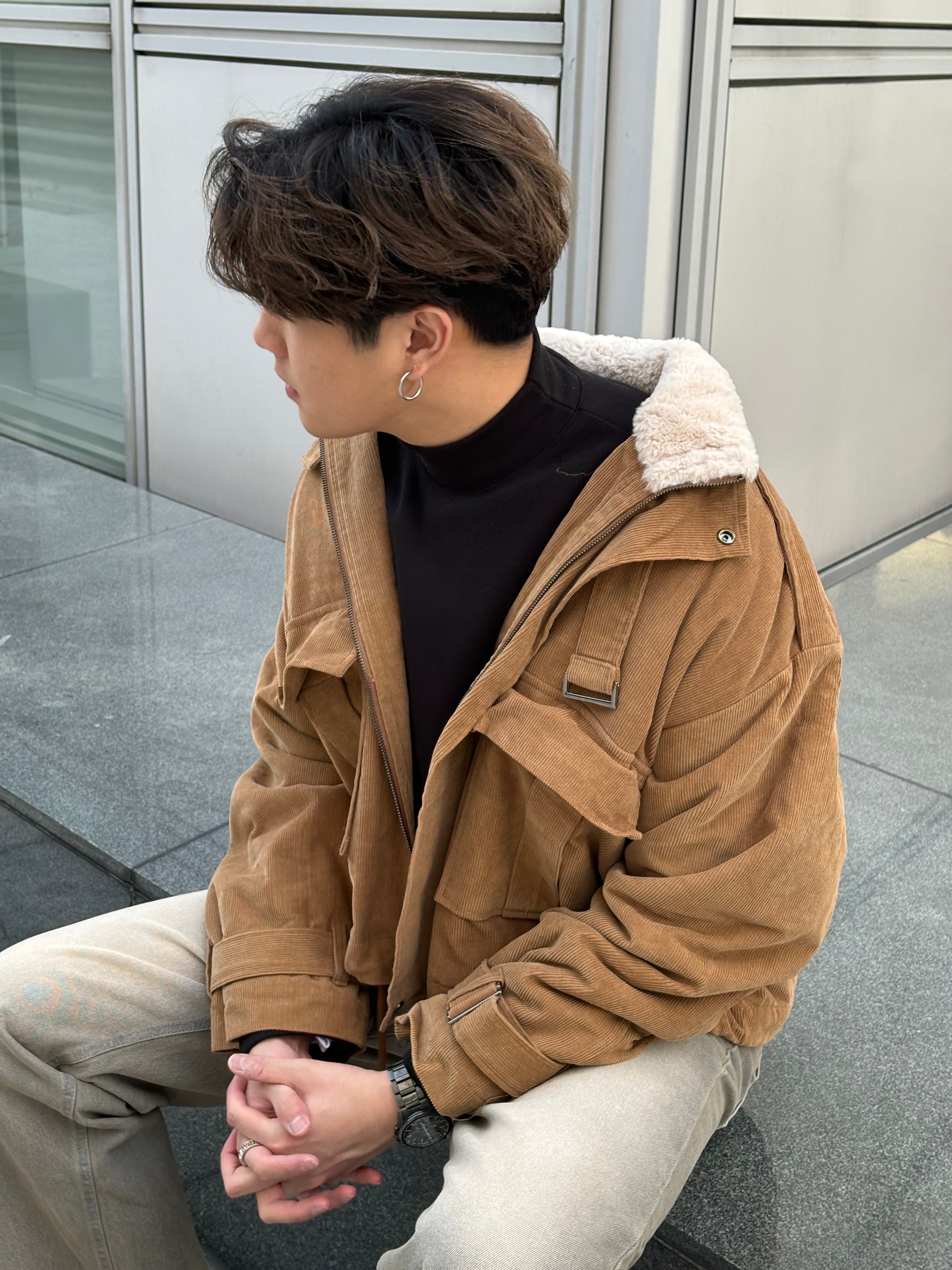 毛毛領挺身短褸