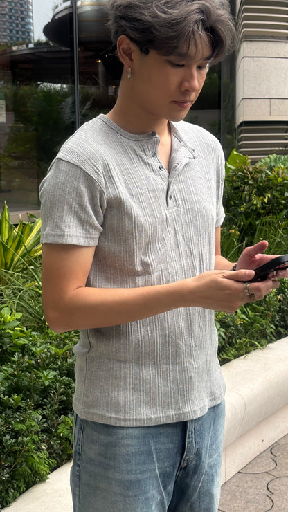 親膚鈕扣短袖上衣